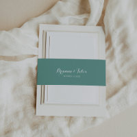 Vintage Calligraphie Mariage vert