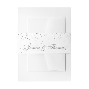 Bandeau De Faire-part Vintage Glam Silver Confetti Mariage