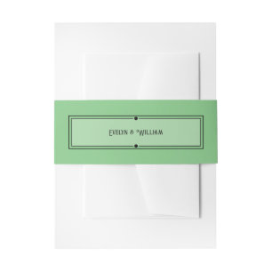 Bandeau De Faire-part Vintage romantique Inspiré Pale Green Mariage