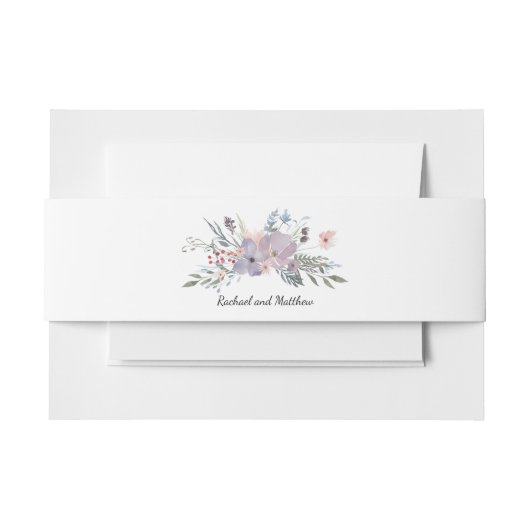 Bandeau De Faire-part Violet Meadow Floral Mariage (Devant Example)