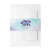 Bandeau De Faire-part Violet Turquoise Bleu Dendrobium Mariage orchidée (Devant example)