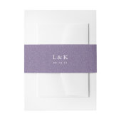 Bandeau De Faire-part Violet Vins Motif Monogramme (Devant example)