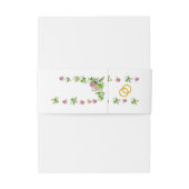 Bandeau De Faire-part Virgin Mary Monogrammed Invitation Belly Band (Dos Example)