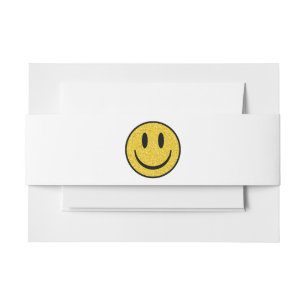 Bandeau De Faire-part Visage de sourire parties scintillant