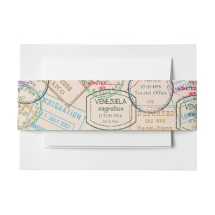 Bandeau De Faire-part Voyage de timbres de passeport