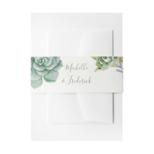 Bandeau De Faire-part Watercolor Desert Cactus Succulents Mariage