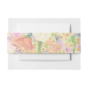 Bandeau De Faire-part Watercolor Floral Garden Party