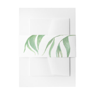 Bandeau De Faire-part Watercolour Palm Leaf Invitation Belly Band