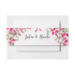 Bandeau De Faire-part Wedding shower forestier tropical des Bougainvilli