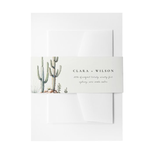 Bandeau De Faire-part Western Boho Cactus Mariage du paysage du désert (Devant example)