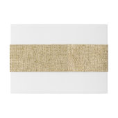 Bandeau De Faire-part Western Burlap Mariage Belly Band (Dos exemple)