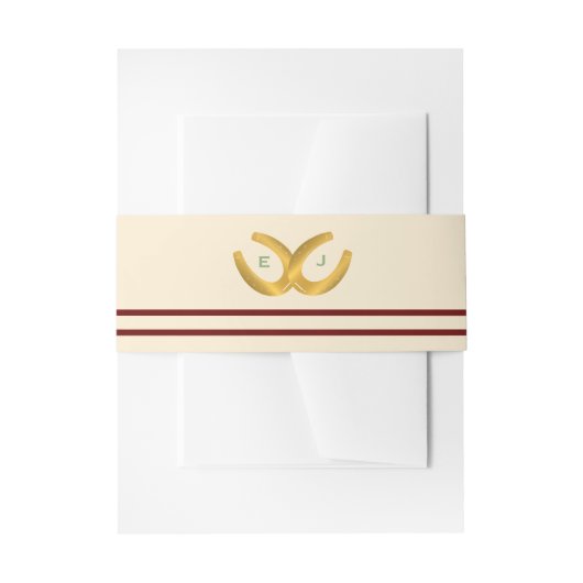 Bandeau De Faire-part Western Horseshoe Mariage (Devant example)