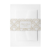 Bandeau De Faire-part White Great Gatsby Art Déco Gold Mariage (Devant example)