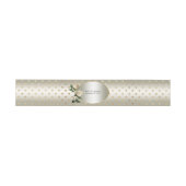 Bandeau De Faire-part White Roses Gold Hearts Invitation Bande de ventre (Plat)