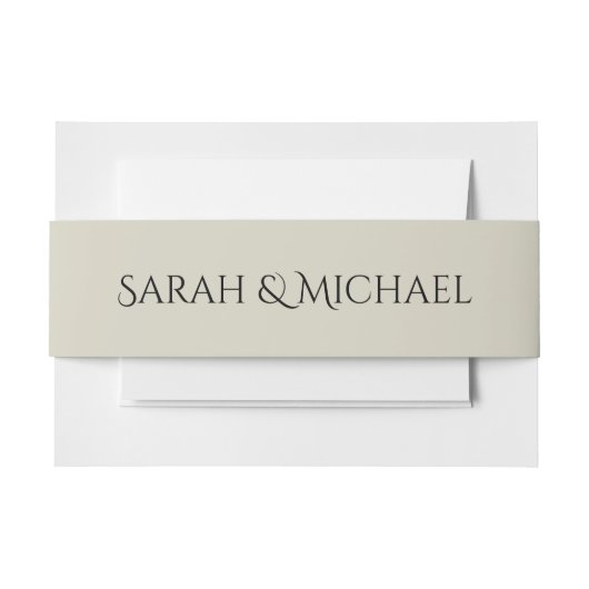 Bandeau De Faire-part White Roses Invitation Belly Band (Devant Example)
