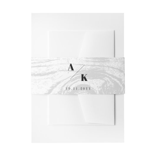 Bandeau De Faire-part White Rustic Woodgrain Texture Chic Mariage d'hive (Devant example)