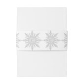 Bandeau De Faire-part White Snowflakes Mariage d'hiver (Dos Example)
