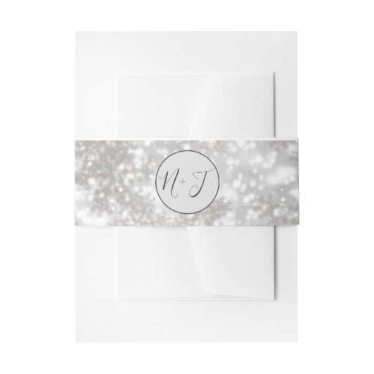 Bandeau De Faire-part White Snowflakes Winter Wonderland Mariage (Devant example)