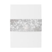 Bandeau De Faire-part White Snowflakes Winter Wonderland Mariage (Dos Example)