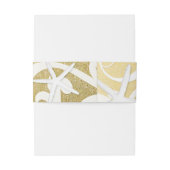 Bandeau De Faire-part White Starfish Gold Beach Mariage élégant (Dos Example)