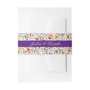 Bandeau De Faire-part Wild Rose Woods Exotic Flower Garden Mariage