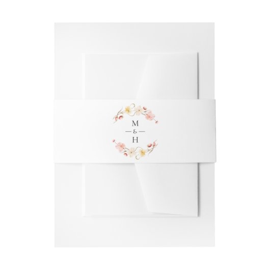 Bandeau De Faire-part Wildflower Monogram Spring Garden Wedding (Devant example)