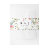 Bandeau De Faire-part Wildflower Monogram Wedding  (Devant example)