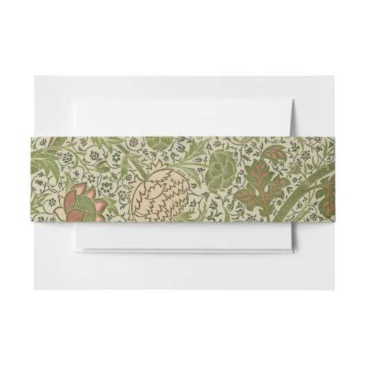 Bandeau De Faire-part William Morris Cray Fleur de Sage Floral Botanique (Devant Example)