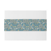 Bandeau De Faire-part William Morris, motif Art nouveau, algues, bleu, f (Dos exemple)