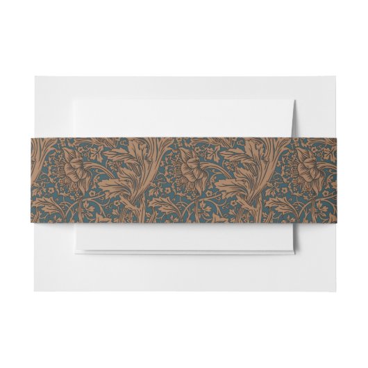 Bandeau De Faire-part William Morris Motif Floral Classique Arcadie (Devant Example)