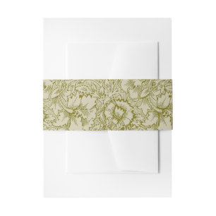 Bandeau De Faire-part William Morris Poppy Classic Floral Green