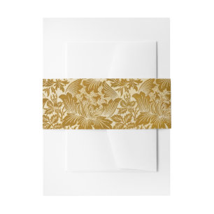Bandeau De Faire-part William Morris Rose & chardon Floral Golden