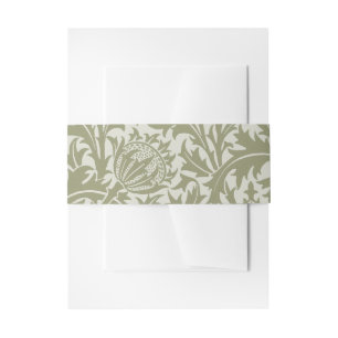 Bandeau De Faire-part William Morris Thistle Sage Green Motif