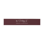 Bandeau De Faire-part Wine Red Elegant Calligraphy Wedding (Plat)