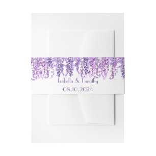 Bandeau De Faire-part Wisteria Fleurs violettes Mariage élégant