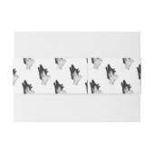 Bandeau De Faire-part Wolf Silhouette (Dos exemple)