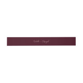 Bandeau De Faire-part  Written Deep Burgundy Retro Whimsical Wedding (Plat)