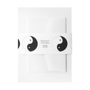 Bandeau De Faire-part Yin Yang Mariage De Design Noir Et Blanc