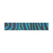Bandeau De Faire-part Zebra Black et Blue Print (Plat)