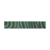 Bandeau De Faire-part Zebra Black et Green Print (Plat)