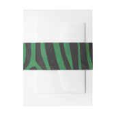 Bandeau De Faire-part Zebra Black et Green Print (Devant example)