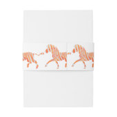 Bandeau De Faire-part Zebra Orange et Silhouette blanche (Dos Example)