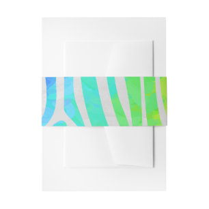 Bandeau De Faire-part Zebra Rainbow et White Print