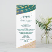 Banded Gemstone | Carte de menu Emerald Dinner (Debout devant)