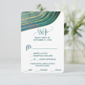 Banded Gemstone | Emerald Menu Choice Carte RSVP (Debout devant)