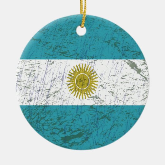 Bandeira da Argentina Keramisch Ornament (Voorkant)