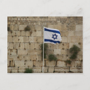 Bandeira de Israel no Muro das Lamentações Briefkaart