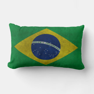 Bandeira do Brasil Estilo Grunge Kussen