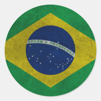 Bandeira Grunge Ronde Sticker