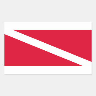 Bandeira para Mergulho Rechthoekige Sticker